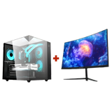PC Bundle: Gaming pc i5-12400F,RTX 5060 8GB, 16GB RAM with Sades NC-Pelagia 24"/FHD/200Hz/0.5ms/HDMI 2.1/VA/Curved Gaming Monitor - Black