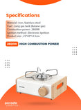 Porodo Lifestyle Portable Outdoor Burner Stove Quick, Easy & Efficient - 2800W
