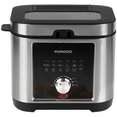 Porodo Lifestyle Stainless Steel 2.5L Deep Fryer with Adjustable Temperature & Non-Stick Tray -Silver