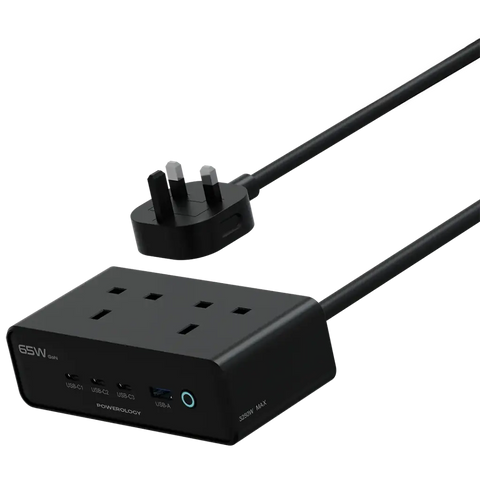 Powerology, Omnix Desktop Charging Station, 3250W GaN 65W - Black