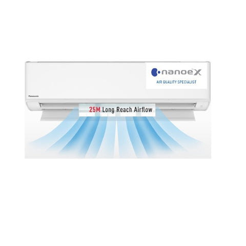 Panasonic, High-End Basic Split Air Conditioner, 2.5 Ton, 28,200 BTU, Cool Only, R32, 55°C Ambient