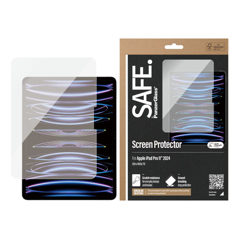 PanzerGlass® SAFE95857, Screen Protector iPad Pro 11'' (2024) | Ultra-Wide Fit