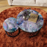 2-Piece Marble Center Table Set (70 cm & 50 cm)