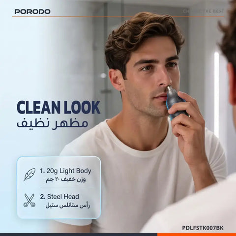 Porodo NEXA Mini Nose Trimmer-Black
