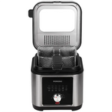 Porodo Lifestyle Stainless Steel 2.5L Deep Fryer with Adjustable Temperature & Non-Stick Tray -Silver