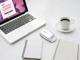 Porodo 1600DPI Wireless Mouse with Card Reader, Bluetooth 5.1 & Type-C Charging - Silver