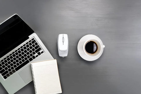Porodo 1600DPI Wireless Mouse with Card Reader, Bluetooth 5.1 & Type-C Charging - Silver