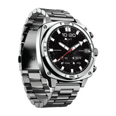 Porodo Chrono Steel Smart Watch with AMOLED Display, Bluetooth Calling & IP68 - Silver