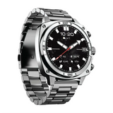 Porodo Chrono Steel Smart Watch with AMOLED Display, Bluetooth Calling & IP68 - Silver