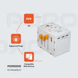 Porodo FWC038 Gan 5-Port Travel Block Universal Charger
