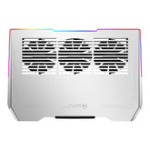 Porodo Gaming Aluminum RGB Laptop Cooling Fan - Silver
