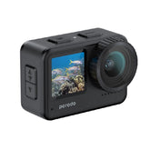Porodo Lifestyle Fully Waterproof UHD Action Camera - Dual Display with Video Stabilisation
