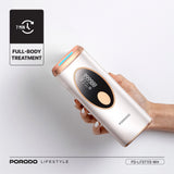 Porodo Lifestyle IPL Hair Removal Device with 9 Energy Levels & Cooling Technology - White
