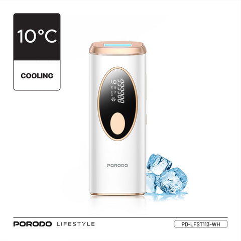 Porodo Lifestyle IPL Hair Removal Device with 9 Energy Levels & Cooling Technology - White
