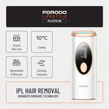 Porodo Lifestyle IPL Hair Removal Device with 9 Energy Levels & Cooling Technology - White