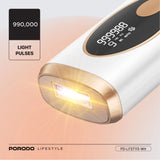 Porodo Lifestyle IPL Hair Removal Device with 9 Energy Levels & Cooling Technology - White