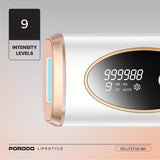 Porodo Lifestyle IPL Hair Removal Device with 9 Energy Levels & Cooling Technology - White