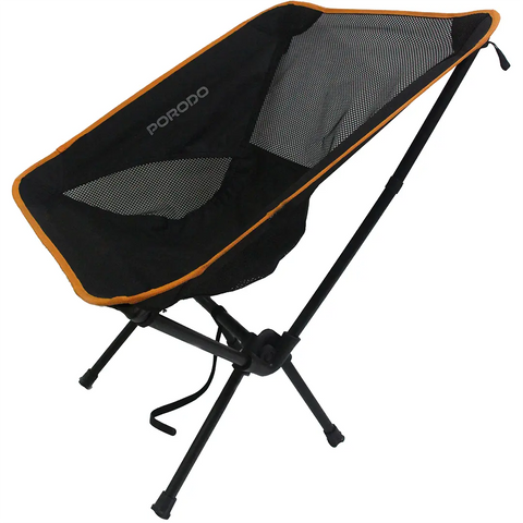 Porodo Lifestyle Mesh Fabric Comfort Camping Chair with Handy Storage Pouch - 120KG Max Load