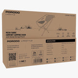 Porodo Lifestyle Mesh Fabric Comfort Camping Chair with Handy Storage Pouch - 120KG Max Load
