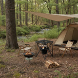 بورودو، طاولة تخييم قابلة للطي للاستخدام الخارجي – أسود