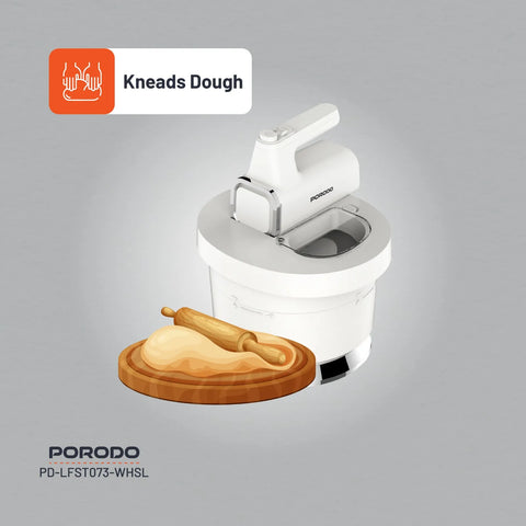 Porodo Lifestyle Spill-Proof Dual Mode Mixer - White/Silver