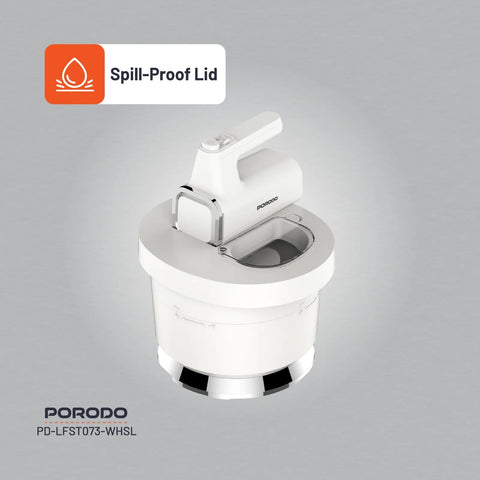Porodo Lifestyle Spill-Proof Dual Mode Mixer - White/Silver