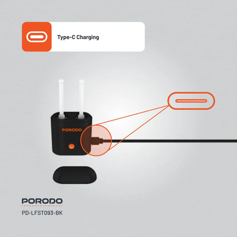 Porodo Lifestyle Wax Warming Hair Removal Kit with Mini Warmer, Quick Melt & Type-C Charging