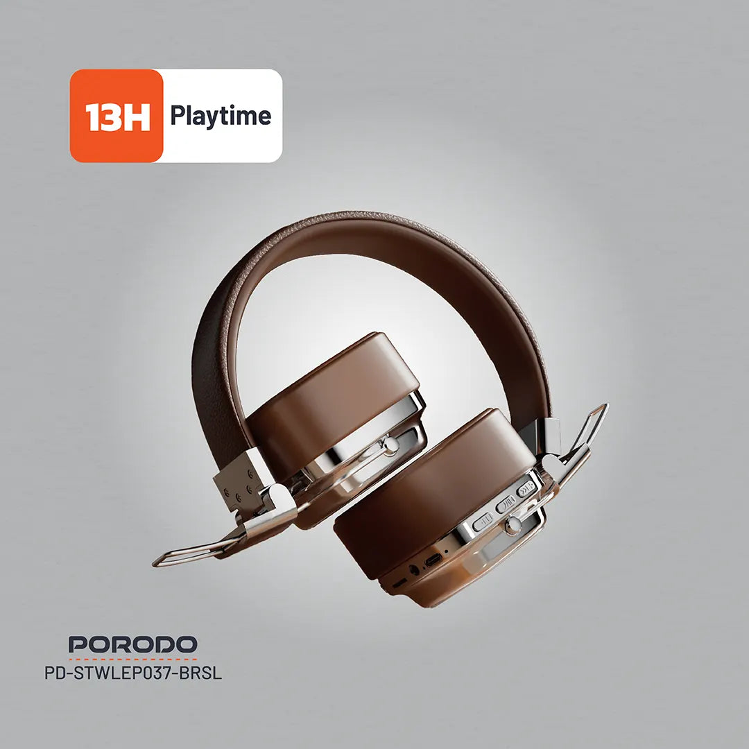 Porodo, Soundtec Vintage Wireless ENC Headphone Porodo, Soundtec Vintage Wireless ENC Headphone