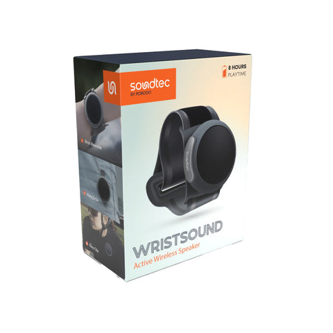 Porodo Soundtec Wristsound Active Wireless Speaker with Bluetooth 5.3, IPX6 & Hands-Free Calls - Black