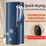 Portable Foldable Clothes Dryer Rack with 1000W PTC Heating, 360° Hot Air Circulation, 4 Timer Modes & 12 Kg Load Capacity