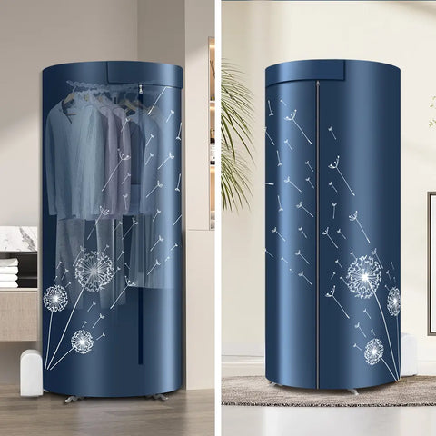 Portable Foldable Clothes Dryer Rack with 1000W PTC Heating, 360° Hot Air Circulation, 4 Timer Modes & 12 Kg Load Capacity