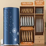 Portable Foldable Clothes Dryer Rack with 1000W PTC Heating, 360° Hot Air Circulation, 4 Timer Modes & 12 Kg Load Capacity