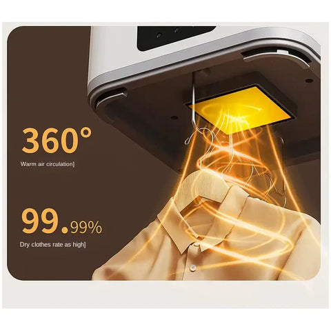Portable Mini Clothes Dryer with Fast PTC Heating, Foldable Cabinet Design, Touch Control & 360° Hot Air Drying - 600W