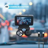 Powerology Dual Lens Dash Camera 4K Cam108 - Black