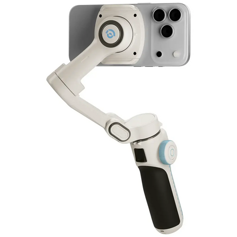 Powerology Magwave 3-Axis Magnetic Smartphone Gimbal – Pro Stabilization & Smart Controls, White