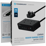 Powerology, Omnix Desktop Charging Station, 3250W GaN 65W - Black