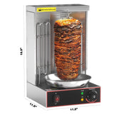 Professional Electric Vertical Shawarma & Doner Kebab Rotisserie Grill Machine with 360° Rotation & Adjustable Temperature - 2800W