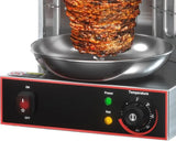 Professional Electric Vertical Shawarma & Doner Kebab Rotisserie Grill Machine with 360° Rotation & Adjustable Temperature - 2800W