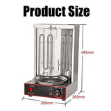 Professional Electric Vertical Shawarma & Doner Kebab Rotisserie Grill Machine with 360° Rotation & Adjustable Temperature - 2800W