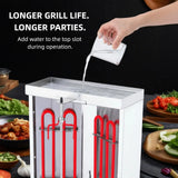 Professional Electric Vertical Shawarma & Doner Kebab Rotisserie Grill Machine with 360° Rotation & Adjustable Temperature - 2800W
