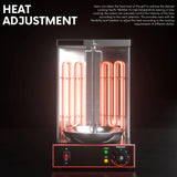 Professional Electric Vertical Shawarma & Doner Kebab Rotisserie Grill Machine with 360° Rotation & Adjustable Temperature - 2800W