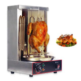 Professional Electric Vertical Shawarma & Doner Kebab Rotisserie Grill Machine with 360° Rotation & Adjustable Temperature - 2800W