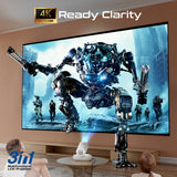 Promate, Beamer-250R Wireless LCD Projector 1080P with 4K Support, Android 13 & Built-In Speakers