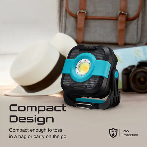 Promate, CampMate-3 1200lm Camping Light with 9000mAh Power Bank, SOS & Dual Light Modes