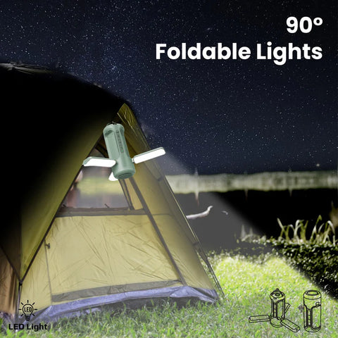 Promate CampMate-4 4-in-1 Camping Kit – LED Light, 6000mAh Power Bank, Bluetooth Speaker & SOS Torch