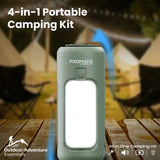 Promate CampMate-4 4-in-1 Camping Kit – LED Light, 6000mAh Power Bank, Bluetooth Speaker & SOS Torch