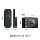 Gopeta VD08, TTLock Smart Outdoor Lock for Metal Gates, Fingerprint, RFID & App Control