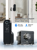 Gopeta VD08, TTLock Smart Outdoor Lock for Metal Gates, Fingerprint, RFID & App Control