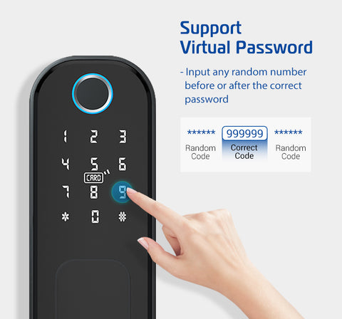 Gopeta VD08, TTLock Smart Outdoor Lock for Metal Gates, Fingerprint, RFID & App Control