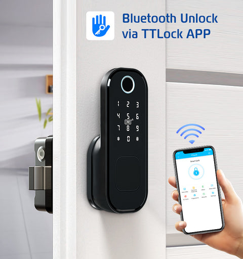 Gopeta VD08, TTLock Smart Outdoor Lock for Metal Gates, Fingerprint, RFID & App Control
